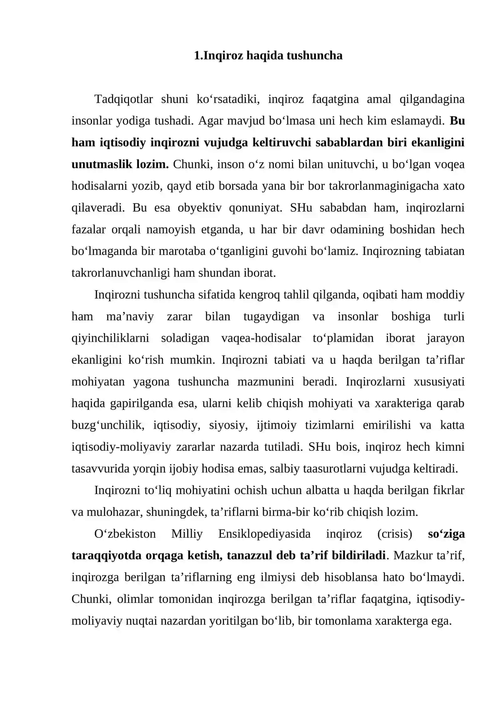 JAHON MOLIYAVIY INQIROZINING YUZAGA KELISH SABABLARI 2