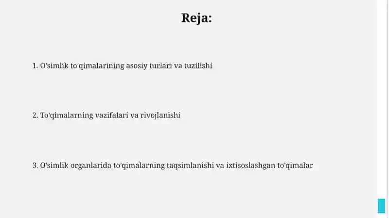 O'simliklarto'qimalari 2