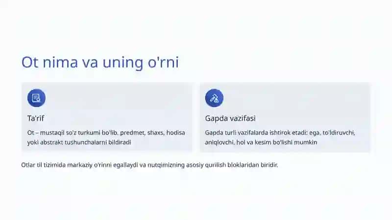 Otning Umumiy Grammatik Xususiyatlari 2