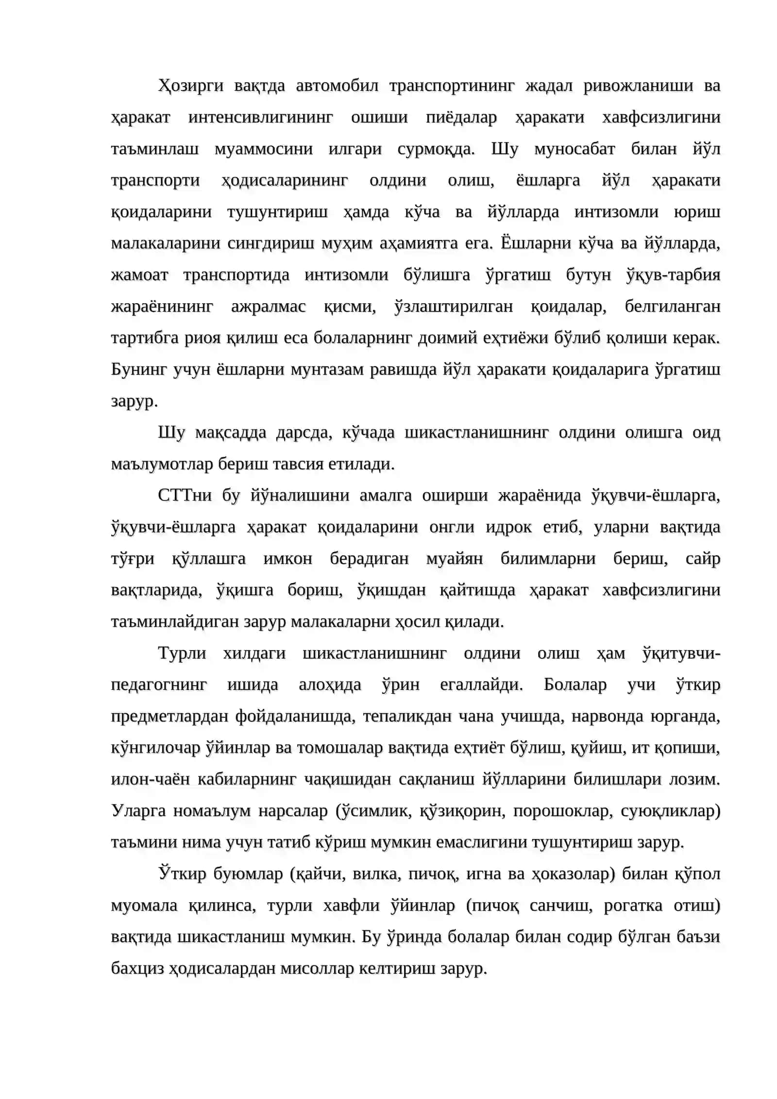Бахтсиз ҳодиса ва уларни олдини олиш 2