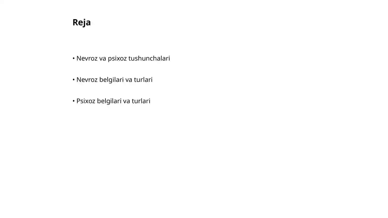 Nevroz va psixoz differensiyasi 2
