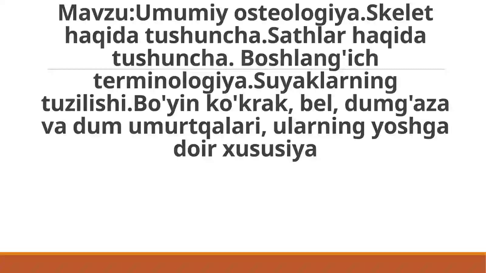 Umumiy osteologiya 2