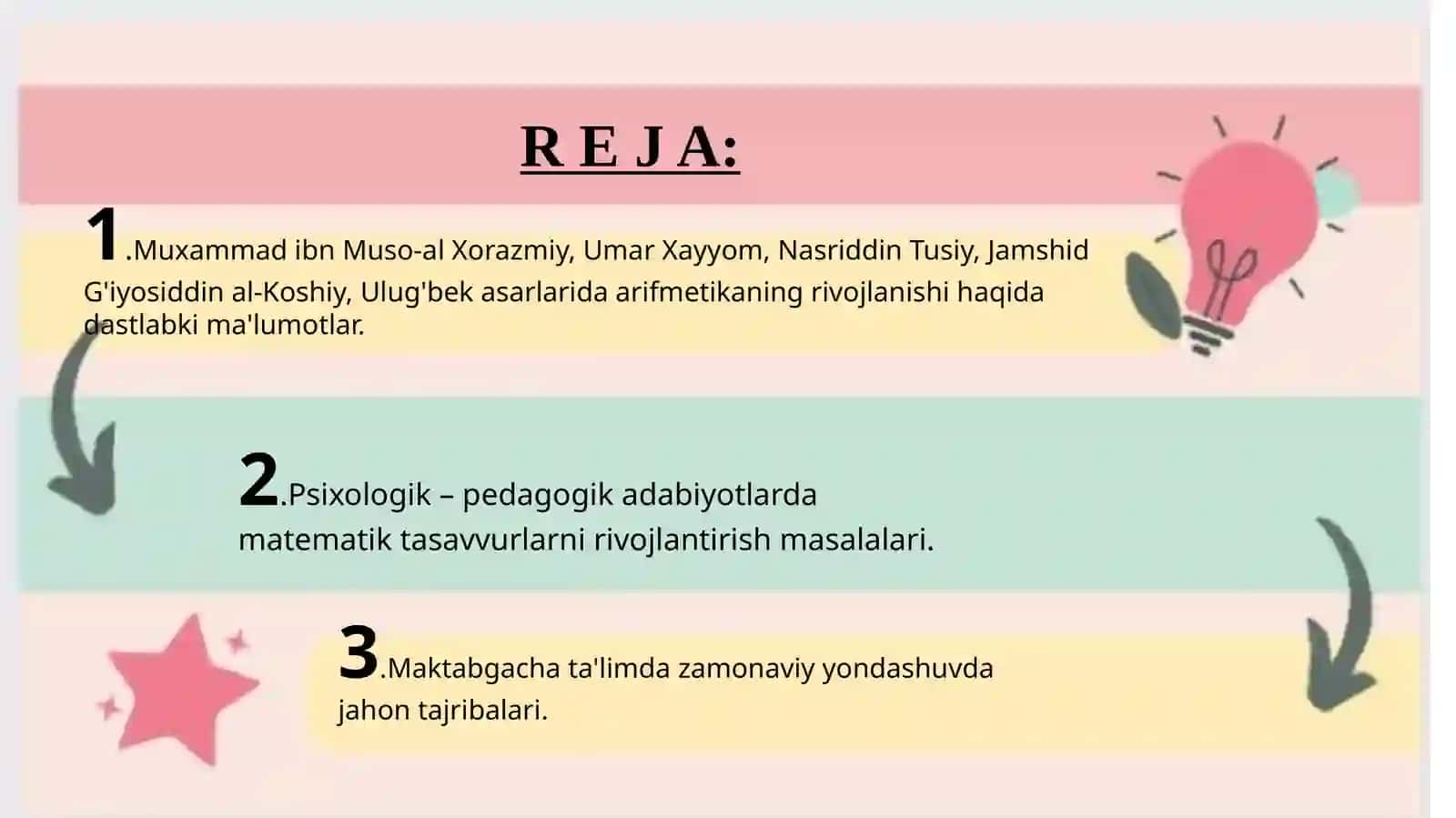 Sharq va g'arb matematik oliy maktablari asarlarida arifmetika ning rivojlanishi 2