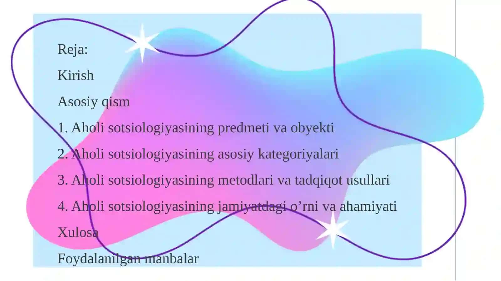 Aholi sotsiologiyasiga kirish 2