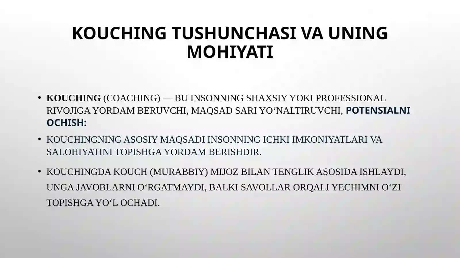 KOUCHING MODELI, SHAKLI VA TURLARI 2