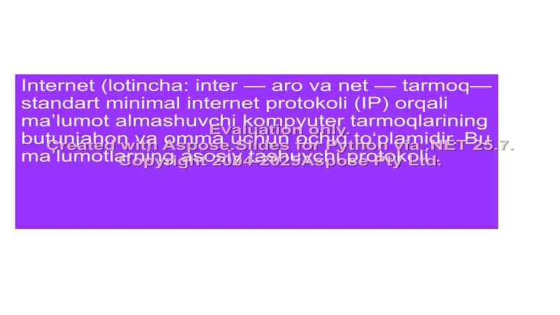 Internet tarmogi. Kompyuter tizimlari va tarmoqlarda axborotni himoya qilish elementlari va obyekti 2