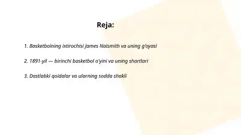 Basketbol va uning paydo bo'lishi 2