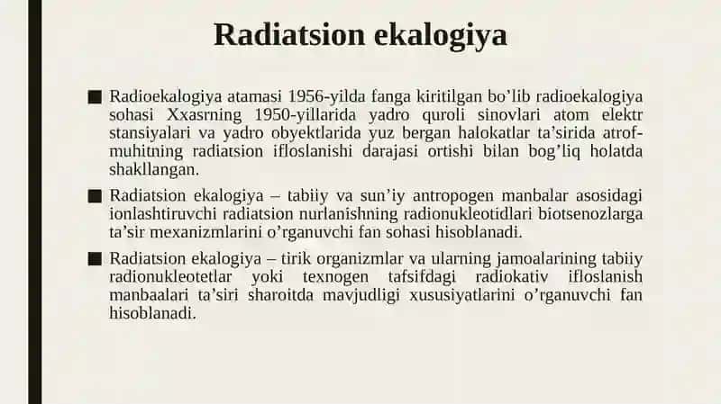 Radiatsion ekologiya 2