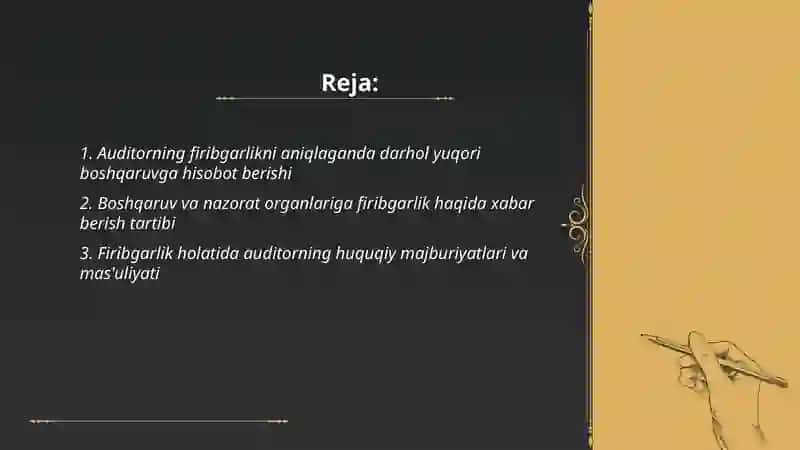 Firibgarlik Holatlari va Auditor 2