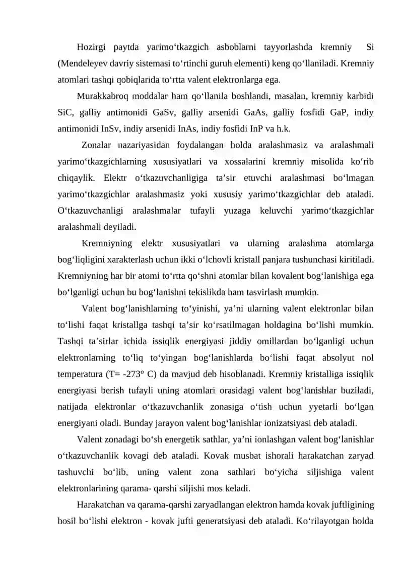 Yarim o’tkazichli materiallar 2