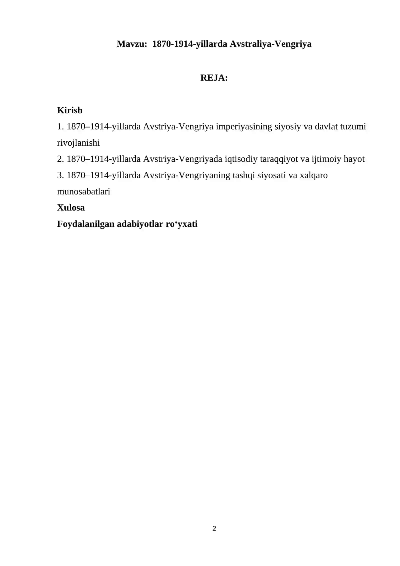 1870-1914-yillarda Avstraliya-Vengriya mavzusida 2