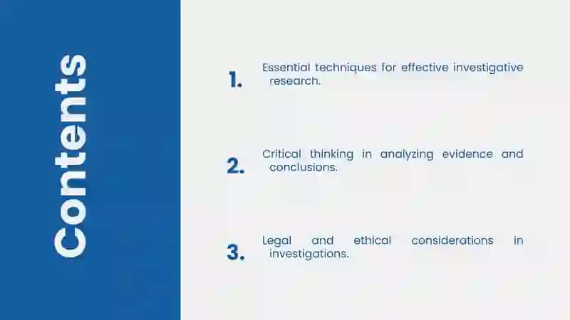 Investigation Skills 2