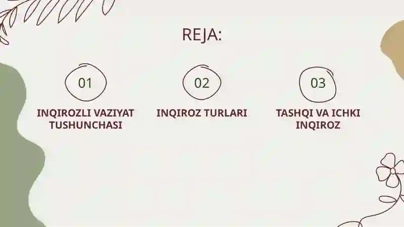 INQIROZLI VAZIYAT TUSHUNCHASI 2