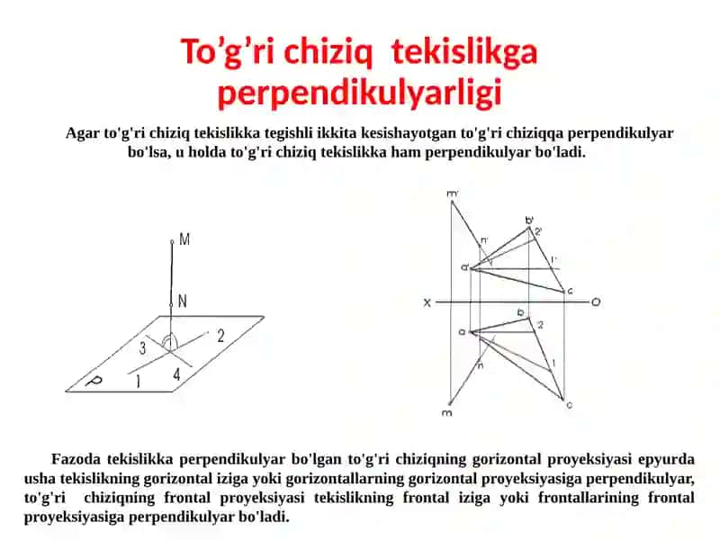 To’g’ri chiziqli tekisliklar 2