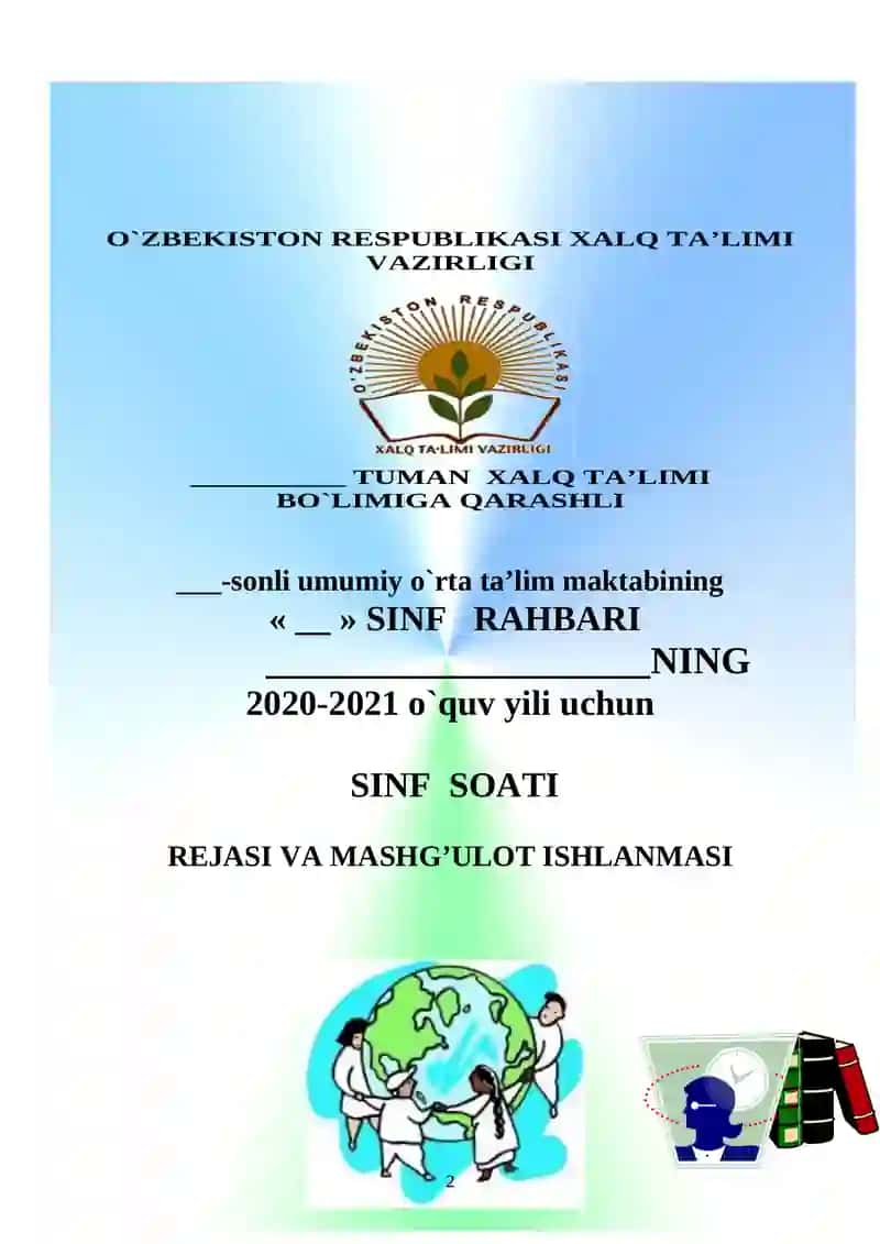 Sinf soati rejasi va mashg'ulot ishlanmalari 2