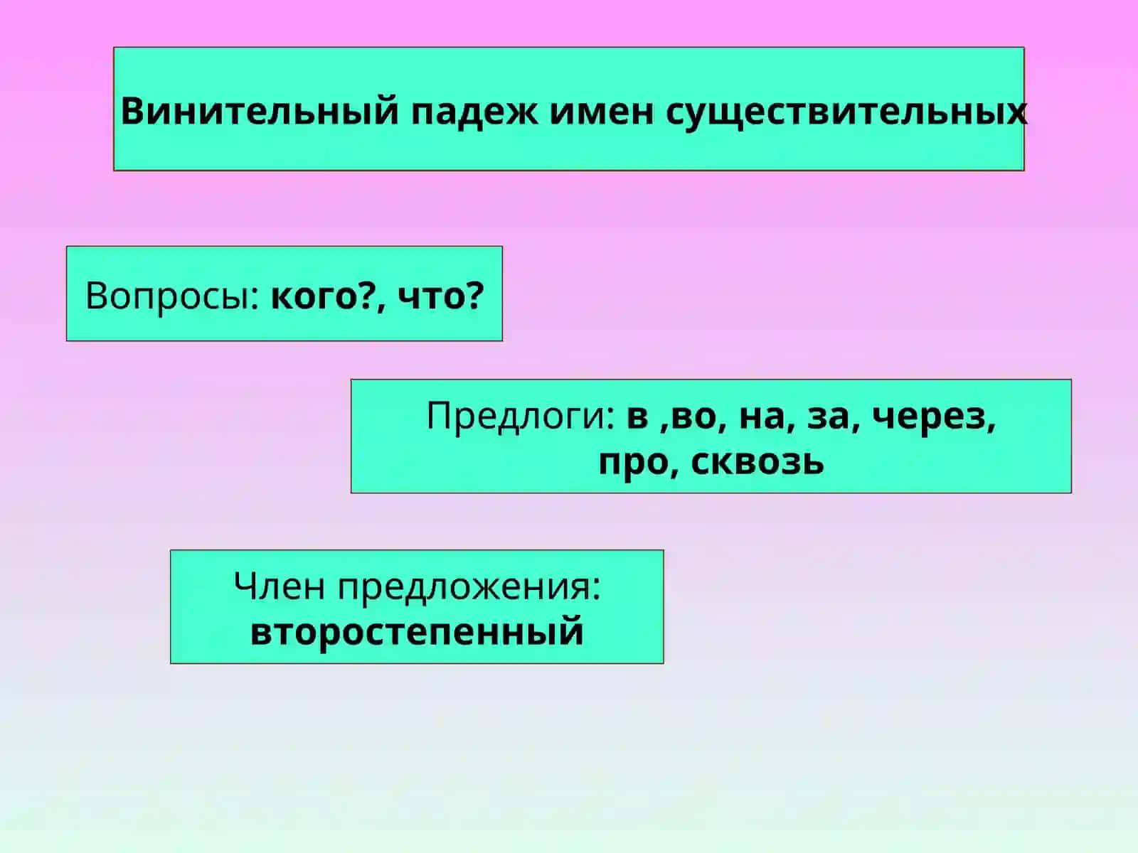 Винительный падеж 2