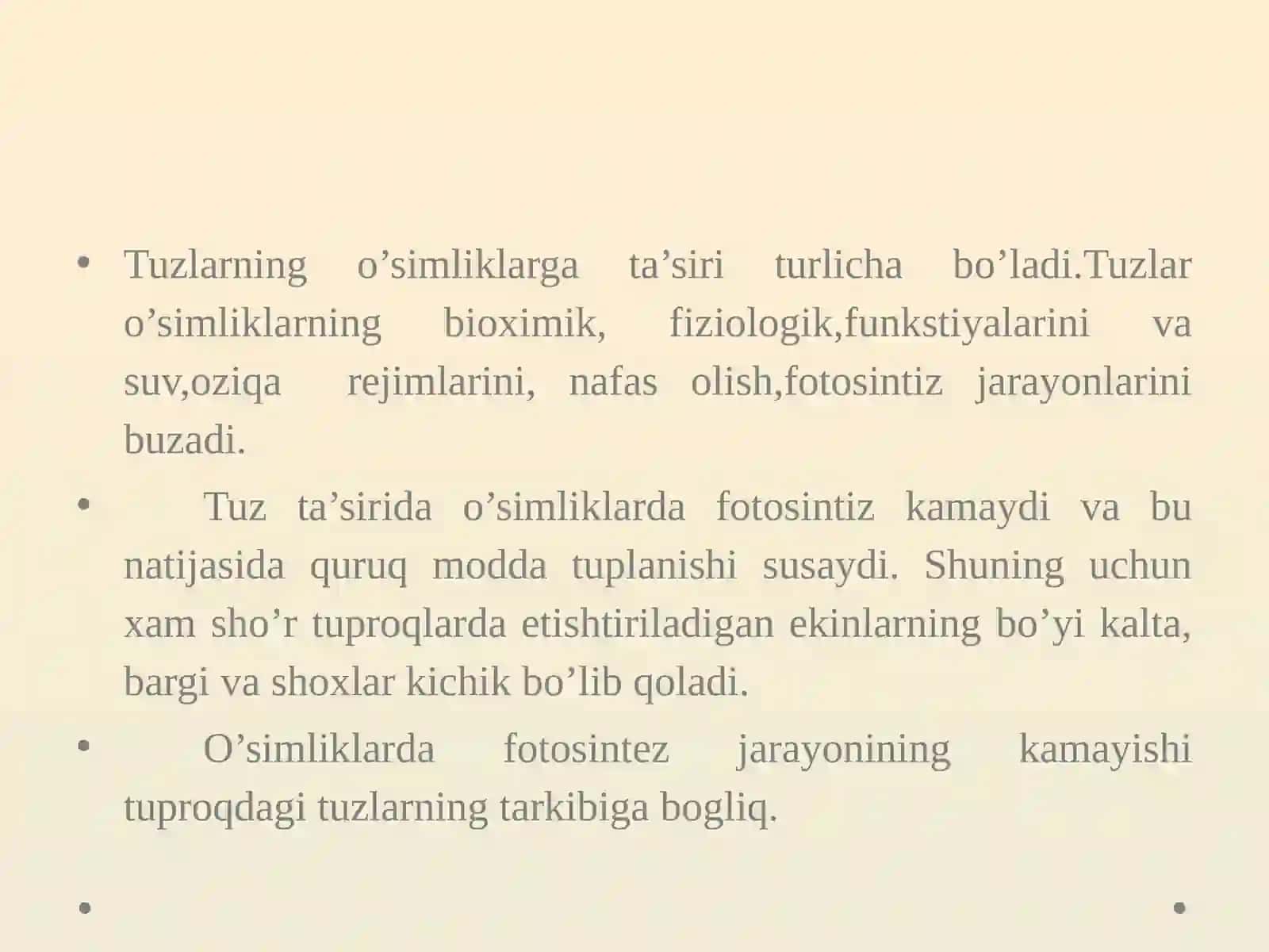O'simliklarga tuz ta'siri 2