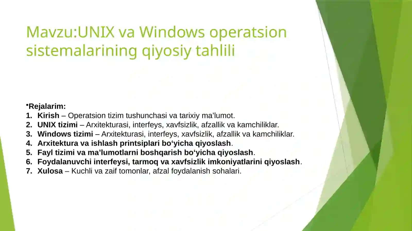 UNIXvaWindowsoperatsionsistemalariningqiyosiytahlili 2
