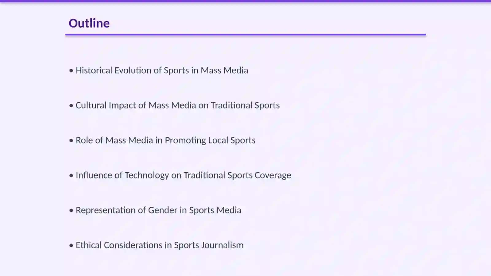 The custom and tradition mass media sport 2