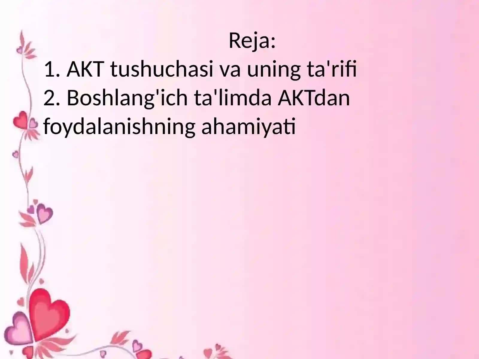 Boshlang'ich sinflarda Axborot Kommunikatsion texnologiyalari 2