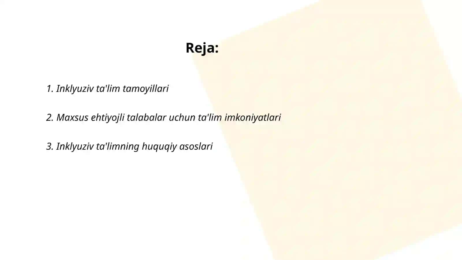 Inklyuziv ta'lim tamoyillari 2