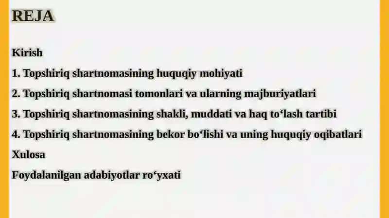 Topshiriq shartnomasi 2