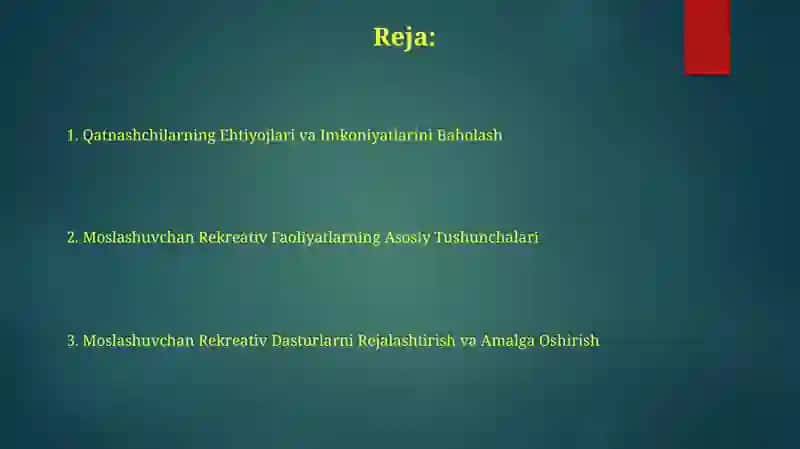 Adaptivrekrattsionmashg'ulotlarasoslari 2