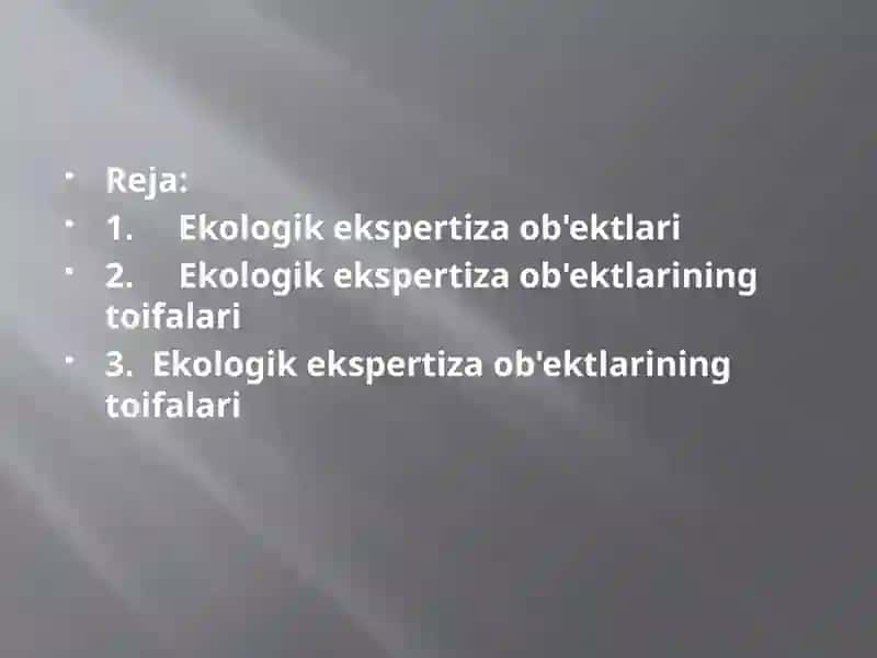 Ekologik ekspertiza 2