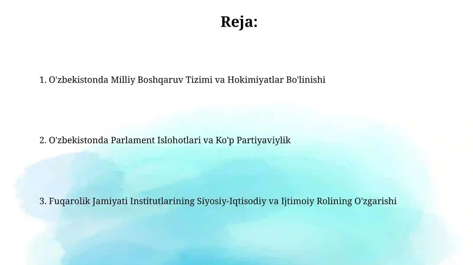 Oʻzbekistonda fuqarolik jamiyati vasiyosiyislohotlar 2