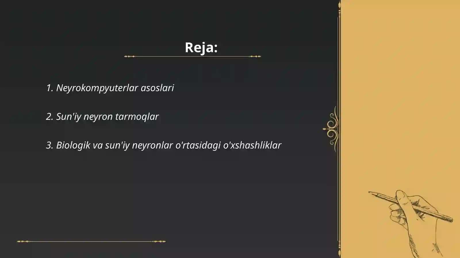 Neyrokompyuterlar asoslari 2