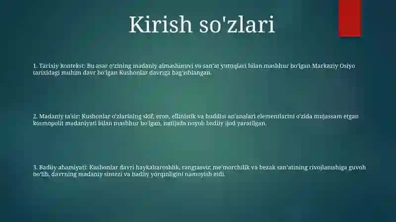 Kushon Podsholigi Davri Madaniyati Va SanʼAti 2