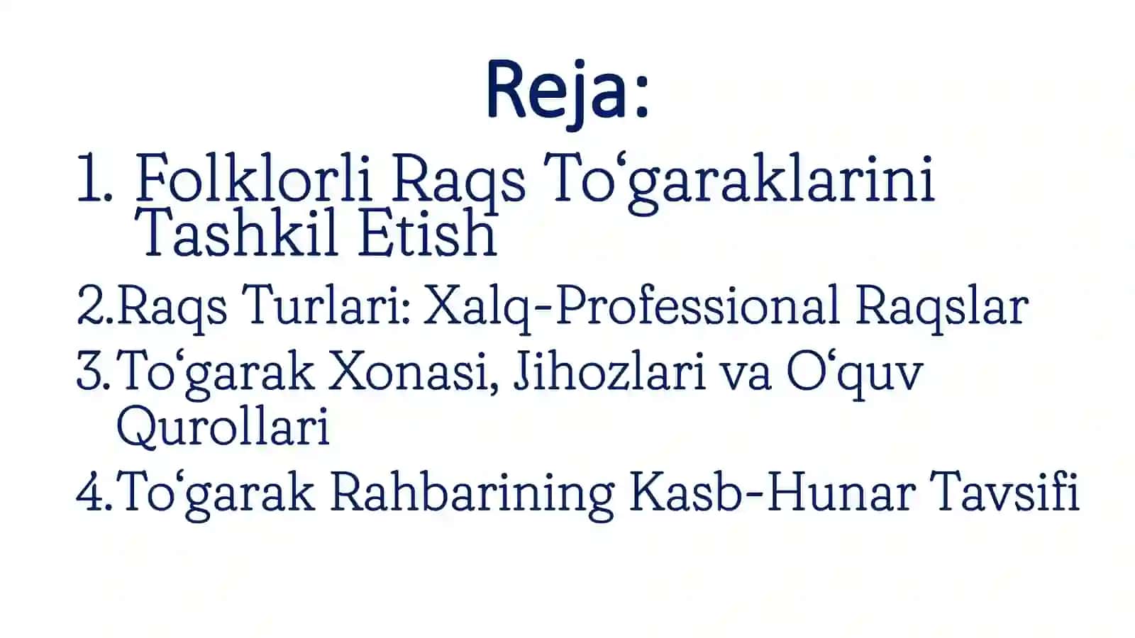 Folklorli Raqs To‘garaklarini Tashkil Etish 2