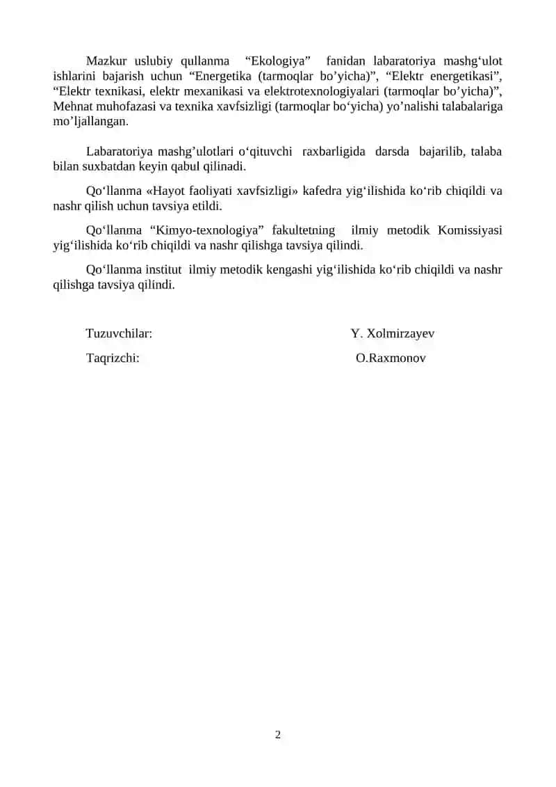 Ekologiya Uslubiy Qo'llanma 2