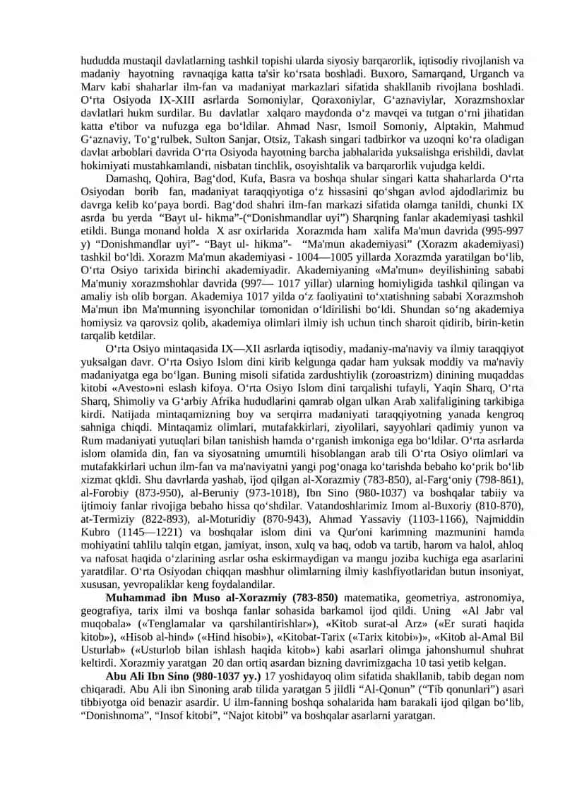 MAVZU-IX-XII VA XIV-XVI ASRLARDA MARKAZIY OSIYO RENESSANSI 2
