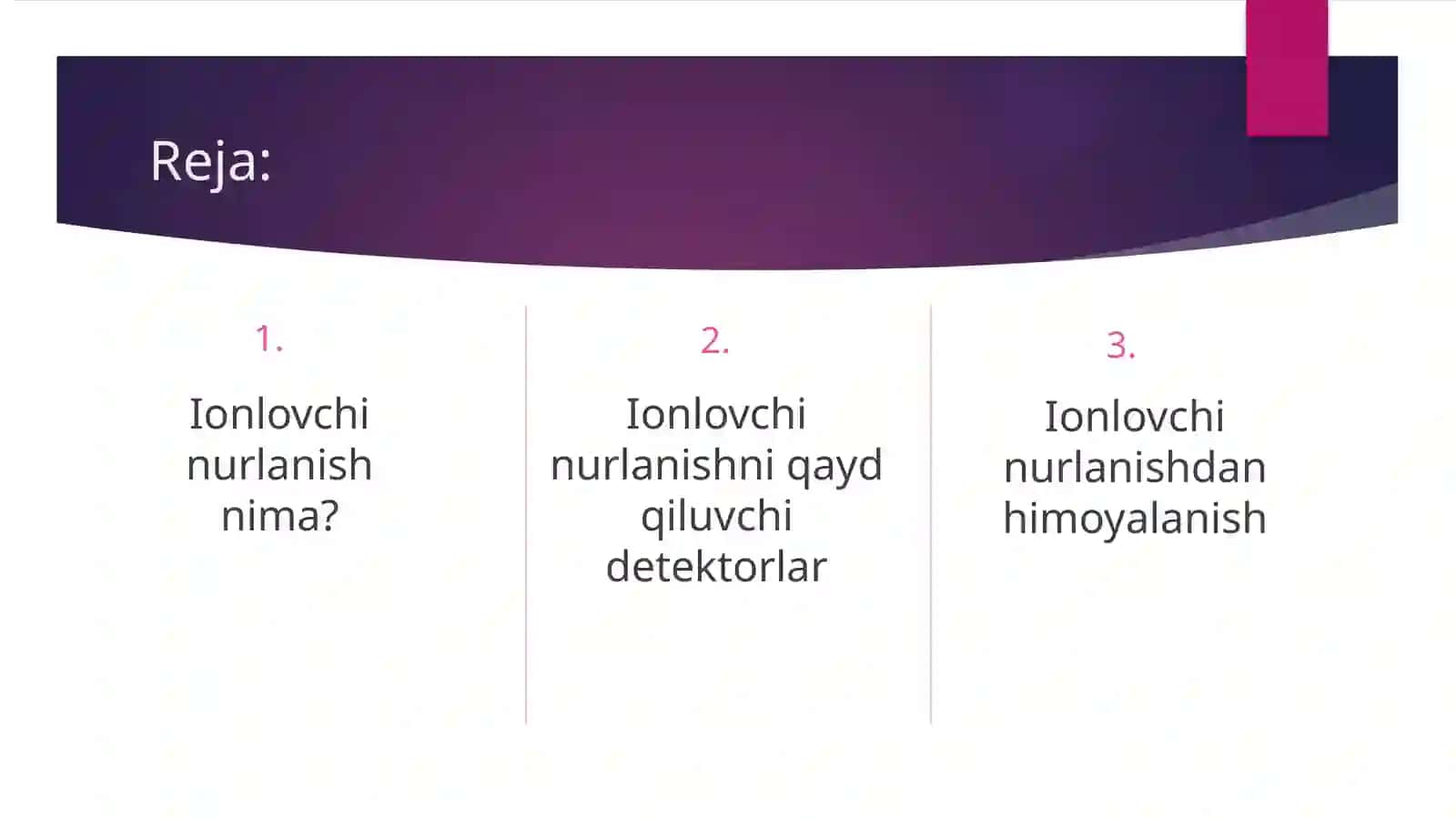 Ionlovchi nurlanishni qayd qilish metodlari 2