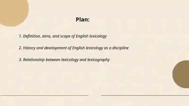 English Lexicology as a subject 2