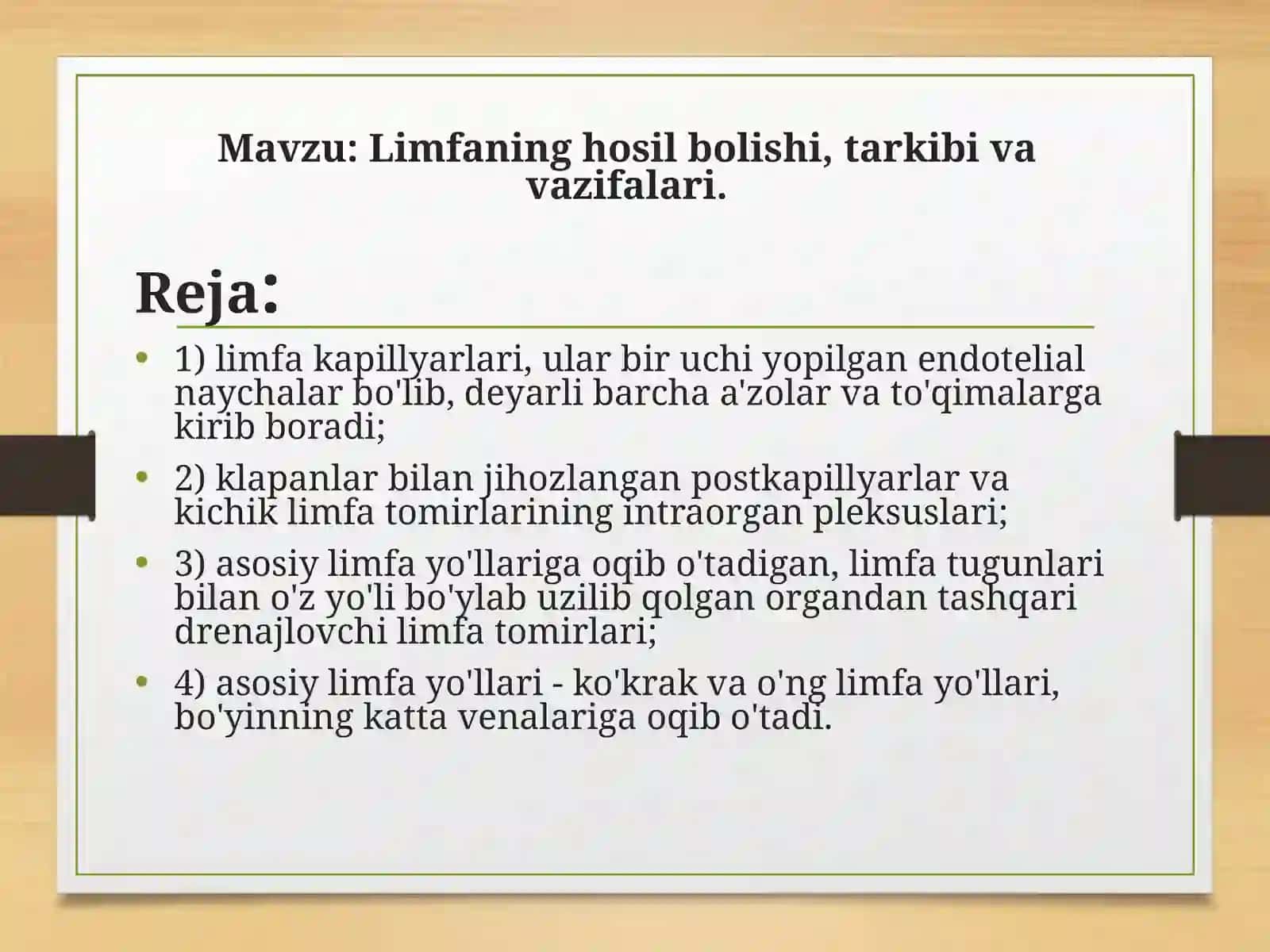 Gistologiya fanidan mustaqil ishi 2