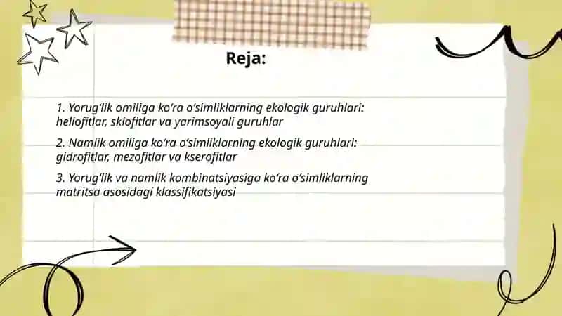Oʻsimliklarning ekologik guruhlari 2
