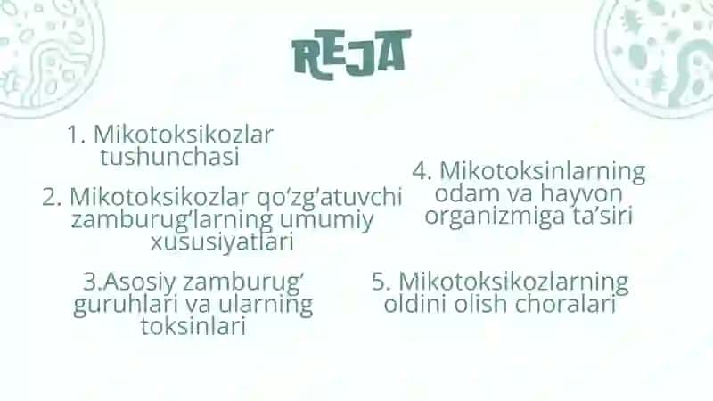 MIKOTOKSIKOZLAR QOZGʻATUVCHILARI 2