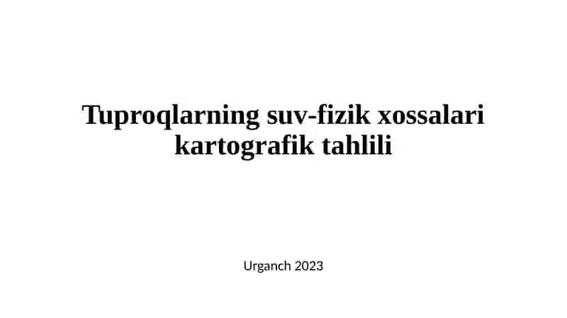 RAQAMLI TUPROQ KARTOGRAFIYASI 2