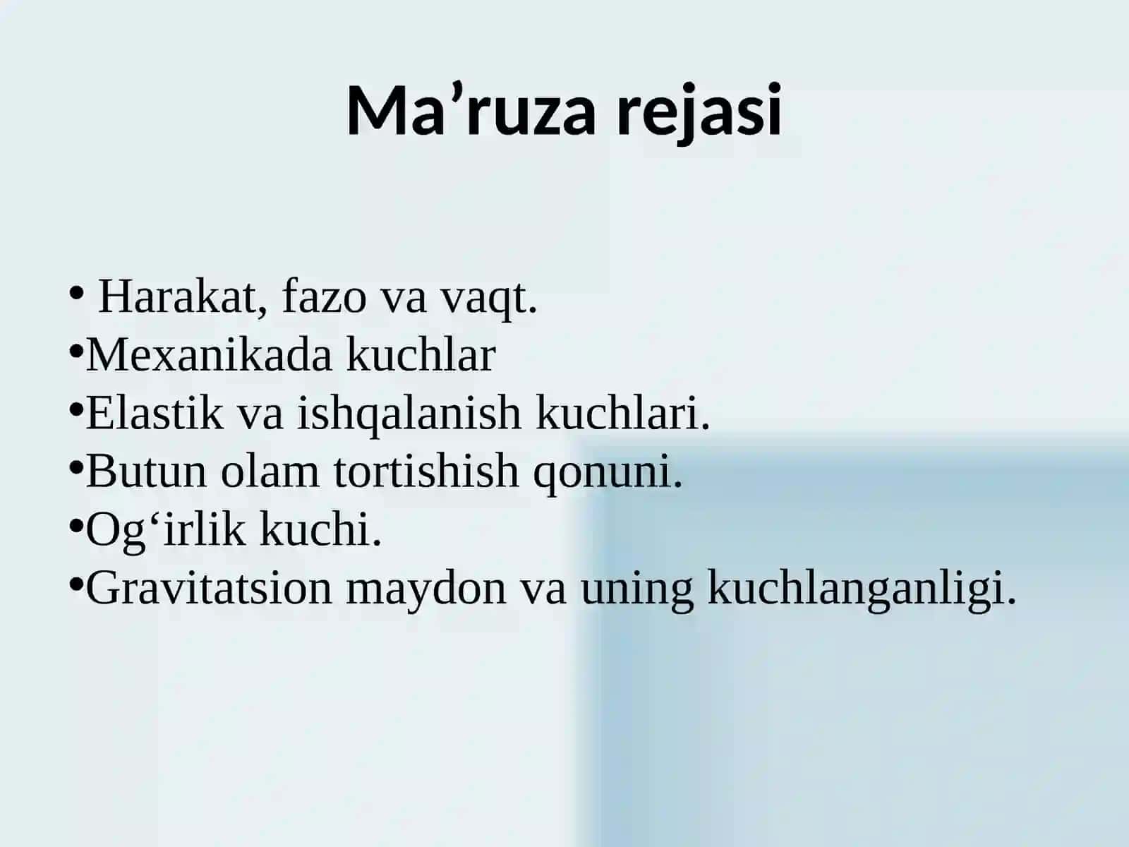 Moddiy nuqta kinematikasivadinamikasi 2