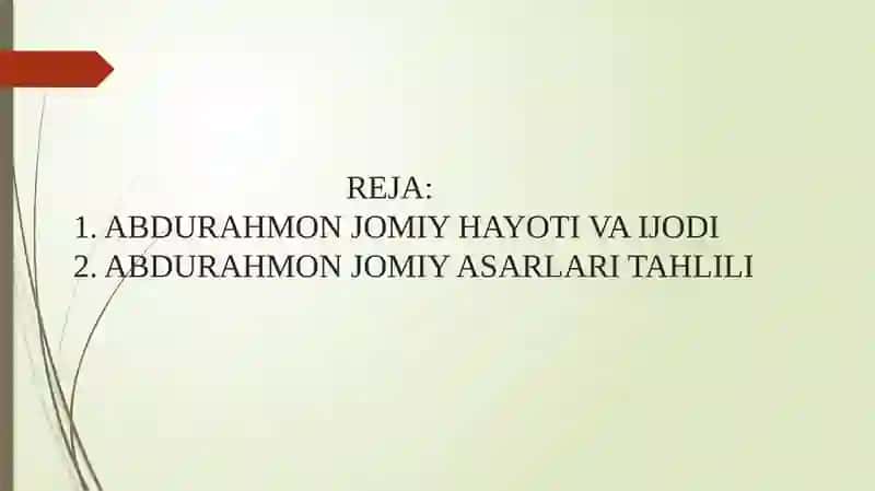 Abdurahmon Jomiy Hayoti va Ijodi 2