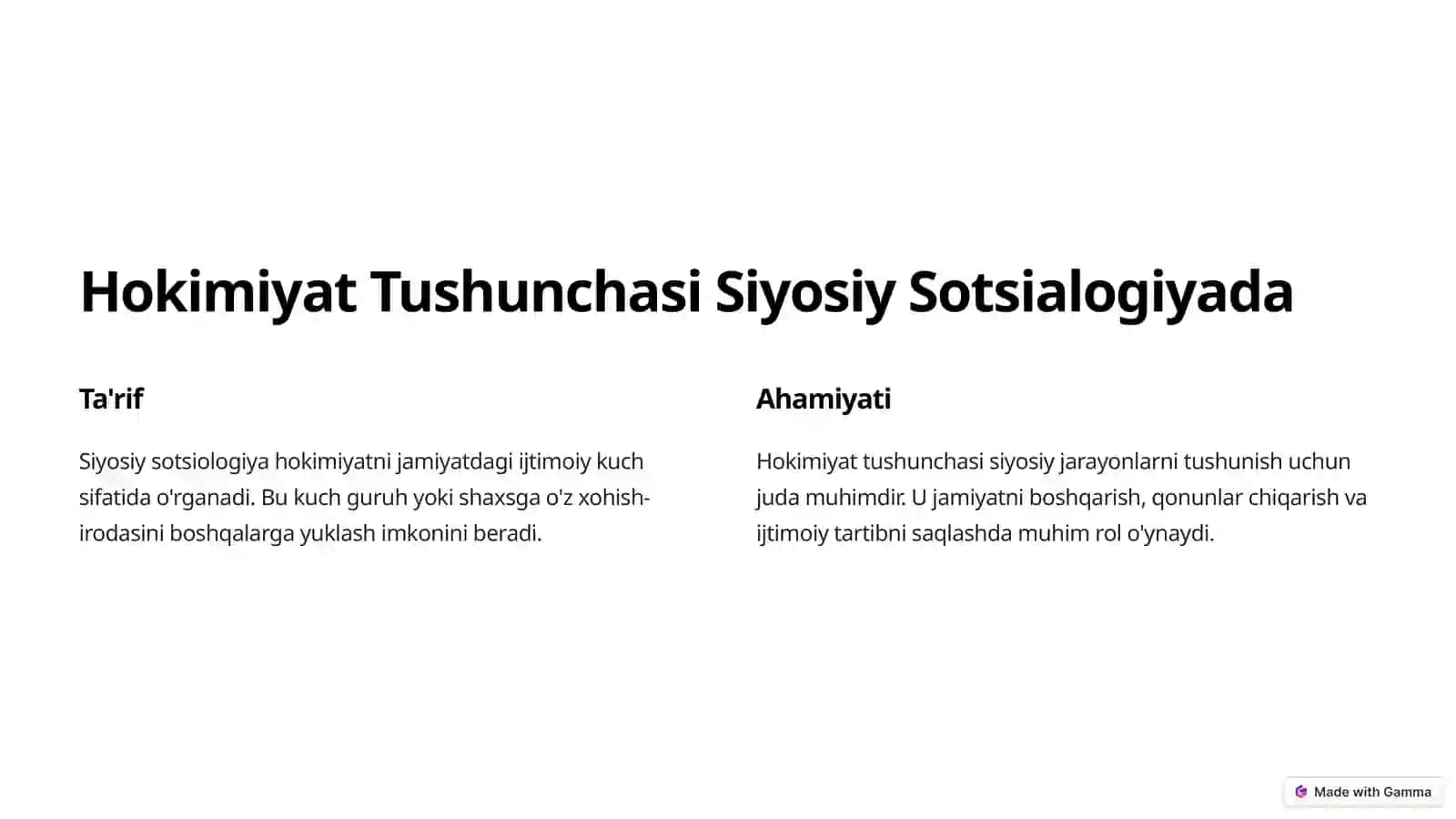 Siyosiy Sotsialogiyada Hokimiyat Munosabatlari 2