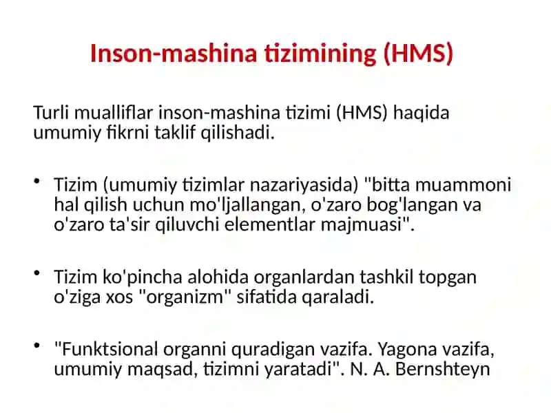 Inson va mashina hamkorligi. 2