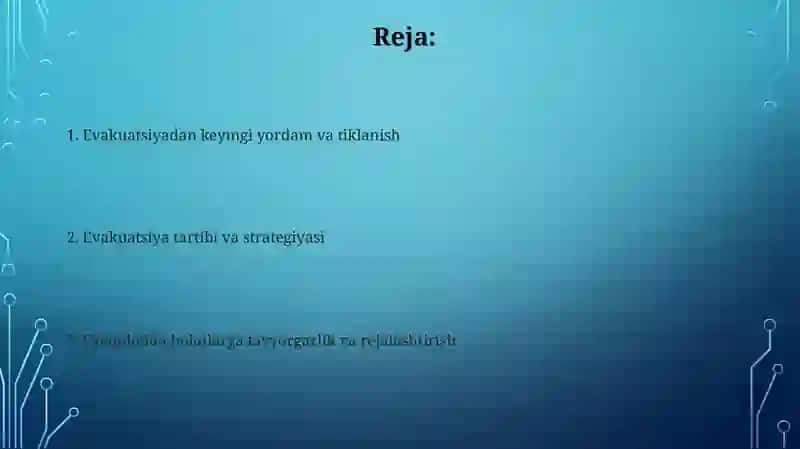 Evakuatsiya tartibi va strategiyasi 2