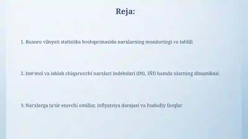 Buxoro Viloyati statistika boshqarmasi.Narxlar 2