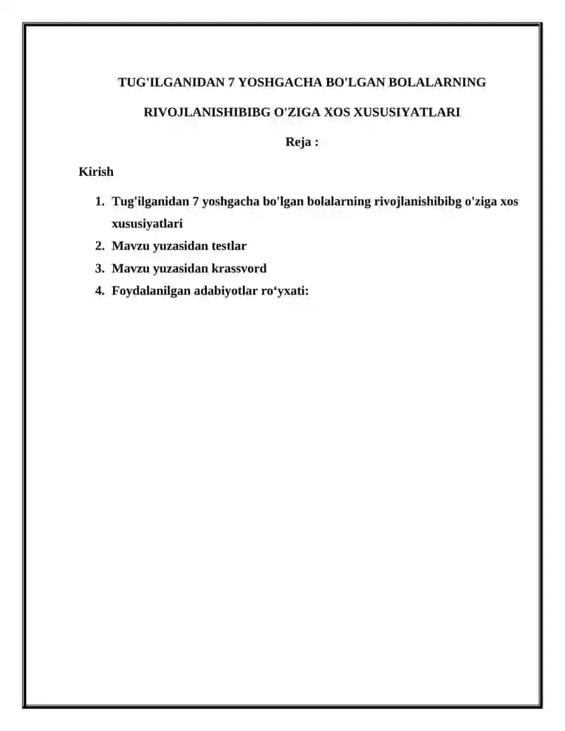 Bolalar rivojlanishi 2