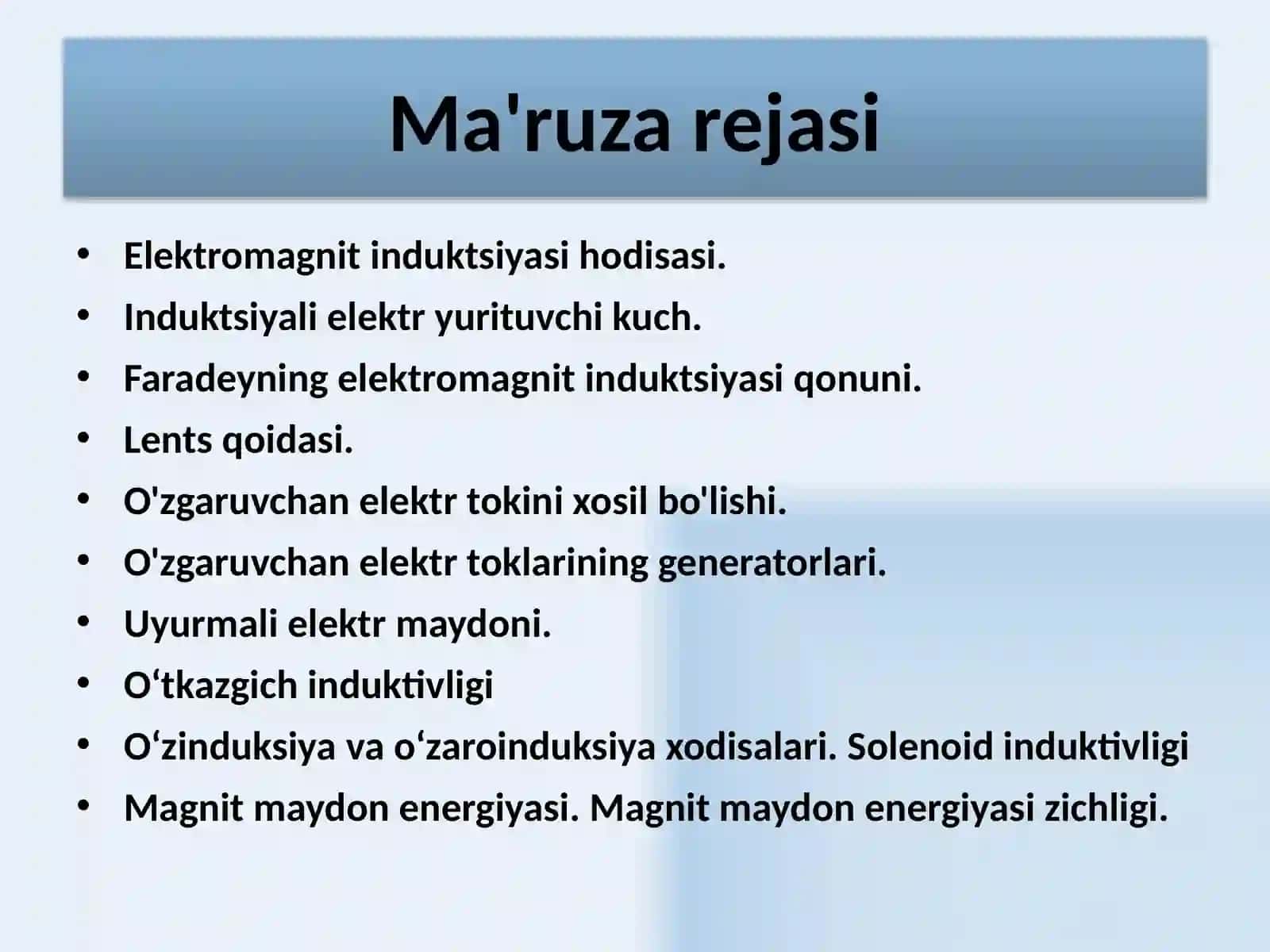 ELEKTROMAGNIT INDUKSIYASI HODISASI 2