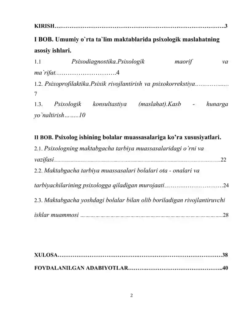 "Psixologiya" kurs ishi 2