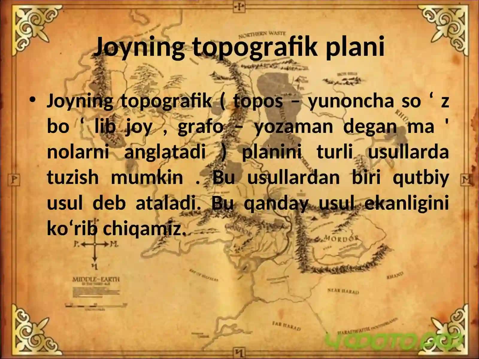 Joyning topografik planini tuzish 2